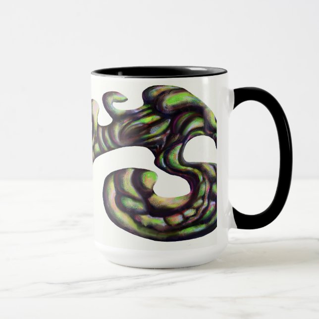 Strange Shape Mug - Green (Right)