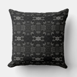 Strange shapes light grey and dark grey cushion