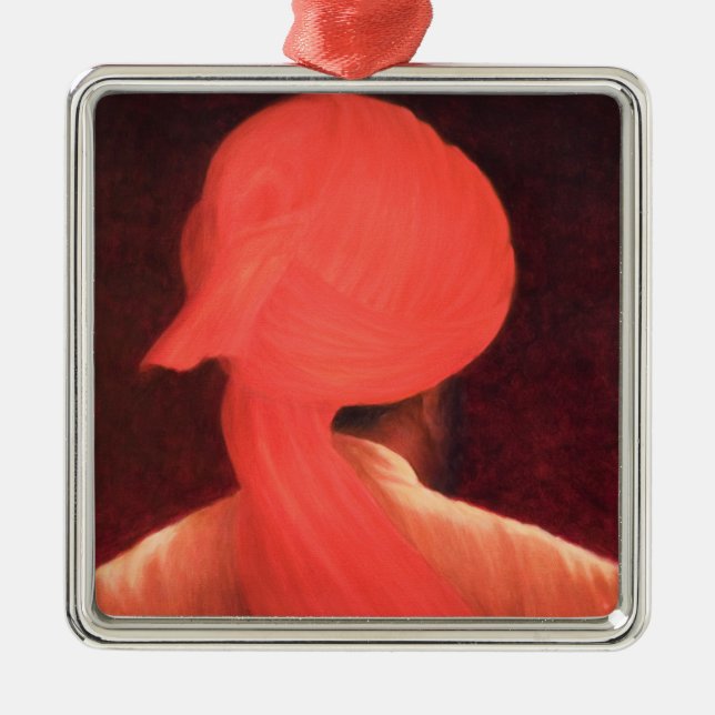 Strange Turban Metal Ornament (Front)