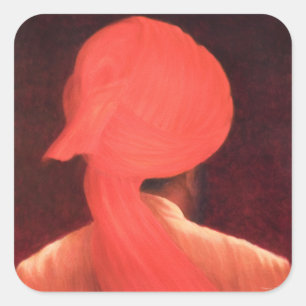 Strange Turban Square Sticker