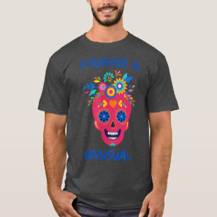 Strange & Unusual Happy Skeleton Sugar Skull T-Shi T-Shirt