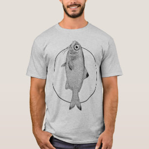 Strange vintage fish drawing T-Shirt