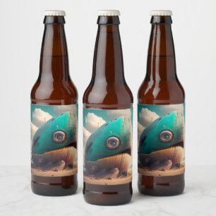 Strange Whale Beer Bottle Label