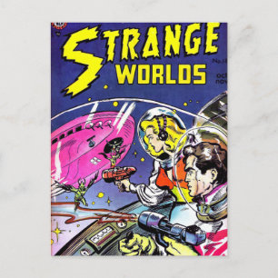Strange Worlds Comic Book Postcard