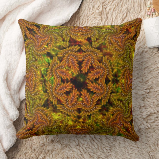 Strange yellowish kaleidoscope over abstract image cushion (Blanket)