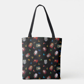 Strangeling Fairies & Butterflies (black) Tote Bag