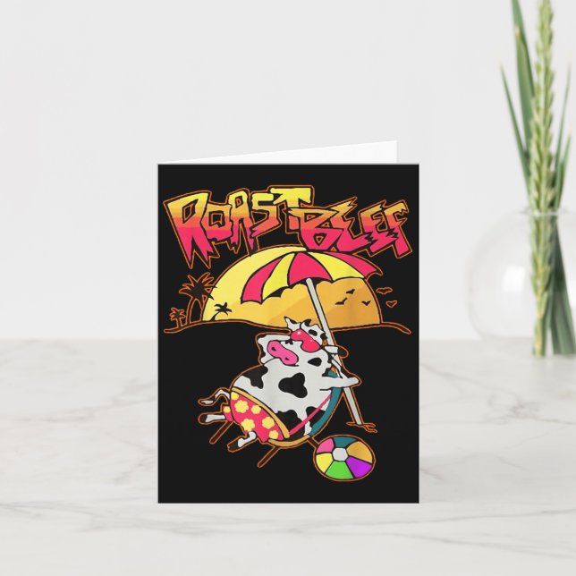 Stranger Dustin Love Roast Beef Beach Cow Tv Parod Card (Front)