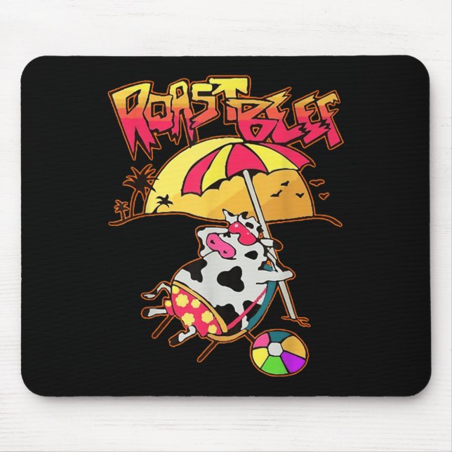 Stranger Dustin Love Roast Beef Beach Cow Tv Parod Mouse Pad (Front)