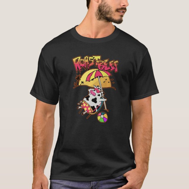 Stranger Dustin Love Roast Beef Beach Cow Tv Parod T-Shirt (Front)