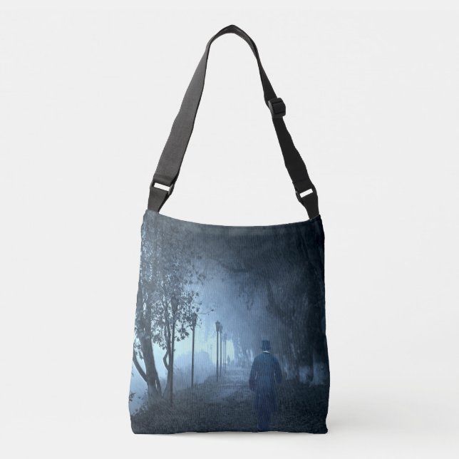 Stranger in the Park in Night Fog Crossbody Bag (Front)
