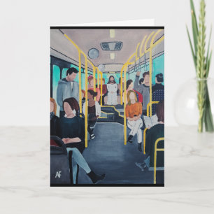 Stranger on the Bus Painting by Alfred Fox Card