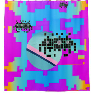Stranger Space Zingers Shower Curtain