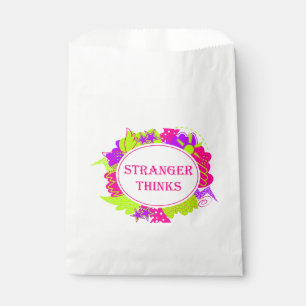 Stranger thinks quote in 80s tv show style favour bag