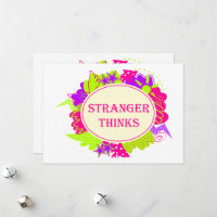 Stranger thinks quote in 80s tv show style