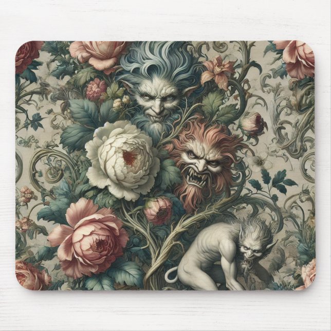 Strangers in the Park at Night – Gothic Victorian Mouse Pad (Front)