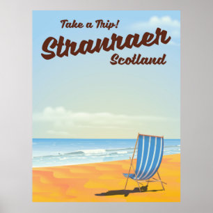 Stranraer Scotland vintage travel poster