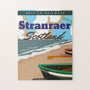 stranraer scotland vintage travel poster jigsaw puzzle
