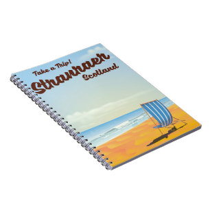 Stranraer Scotland vintage travel poster Notebook