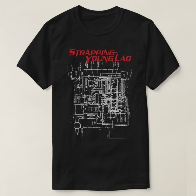 Strapping young lad Sticker T-Shirt (Design Front)