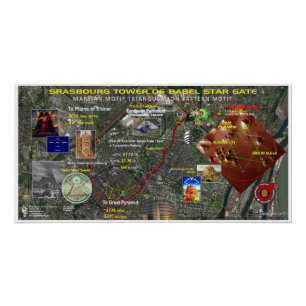 Strasbourg European Parliament Star Map Poster