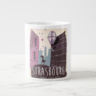 Strasbourg France city travel poster Large Coffee Mug