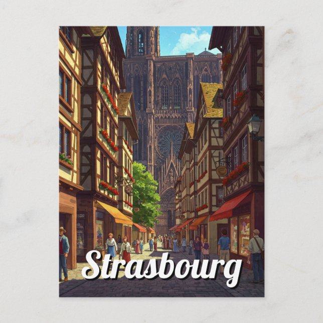 Strasbourg France Travel Postcard (Front)