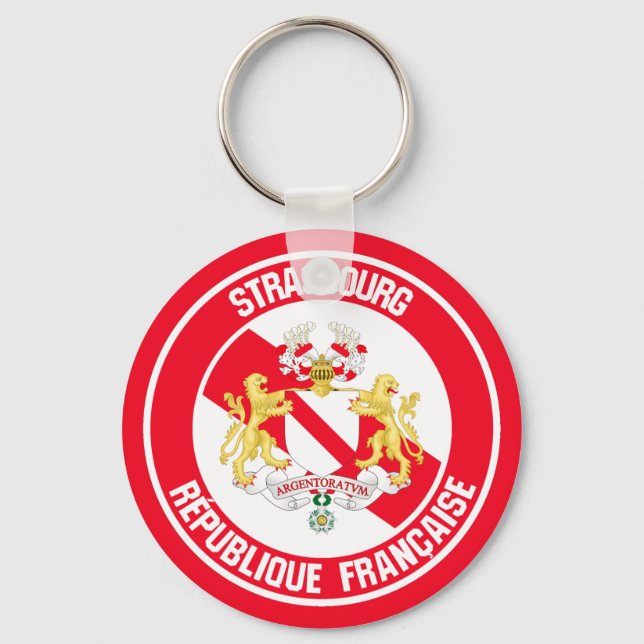 Strasbourg Round Emblem Key Ring (Front)