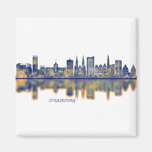 Strasbourg Skyline Magnet