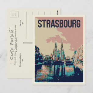 Strasbourg St Paul Church illustration France Postcard