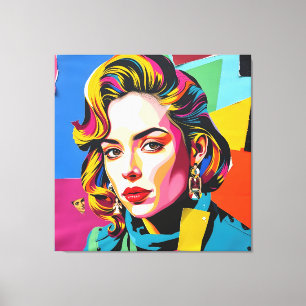 “Strasha” - Gloss Pop Collage Dream Canvas Print