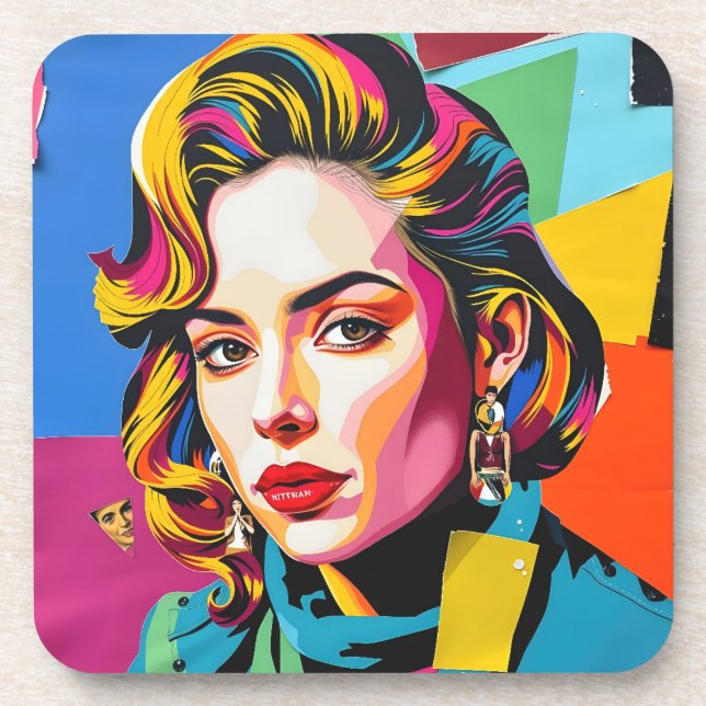 “Strasha” - Gloss Pop Collage Dream Coaster (Front)