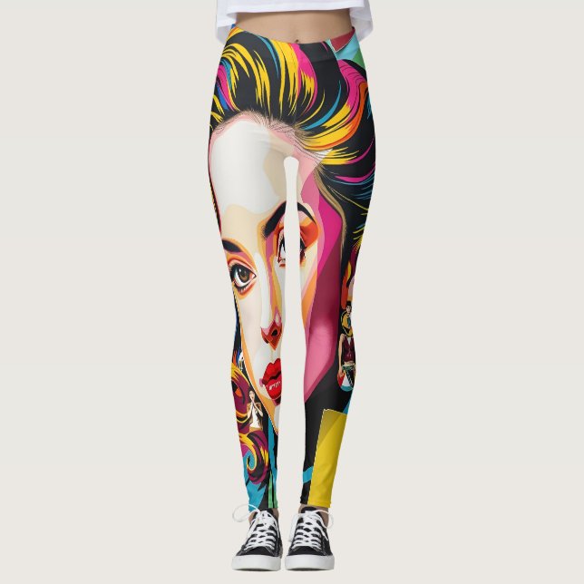 “Strasha” - Gloss Pop Collage Dream Leggings (Front)