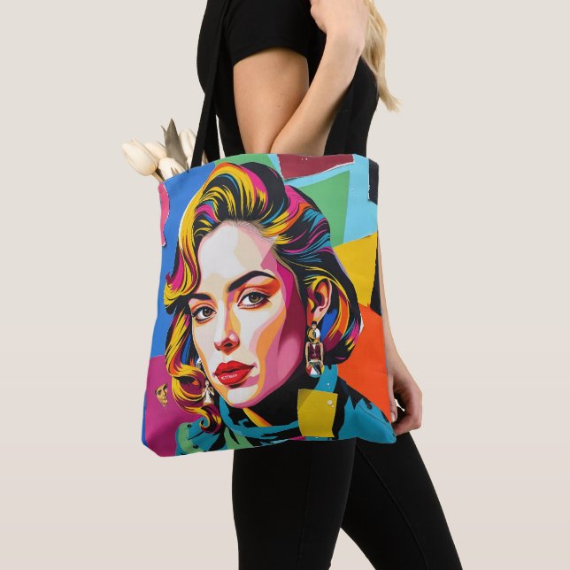 “Strasha” - Gloss Pop Collage Dream Tote Bag (Close Up)