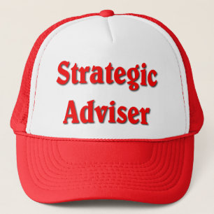 Strategic Adviser Red Print Polica Humour Trucker Hat