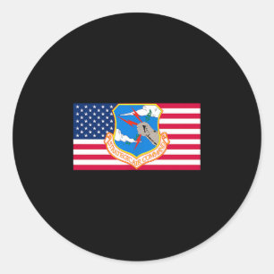 Strategic air command sac cold war veteran flag us classic round sticker