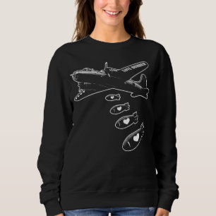 Strategic Love Bomber White Print Sweatshirt