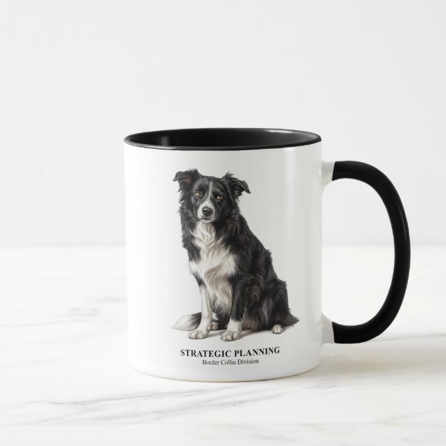 Strategic Planning Border Collie Mug (Right)