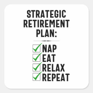 Strategic Retirement Plan - Coworker Boss Leaving Square Sticker
