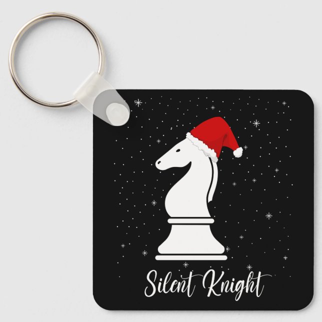 Strategy game knight chess piece funny pun  key ring (Front)