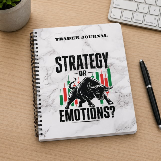 Strategy or Emotions Trading Mindset marble Design Planner (Image shown for illustration purposes only.)