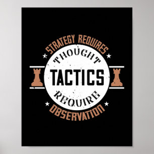 Strategy Requires Thought, Tactics Require Observa Poster