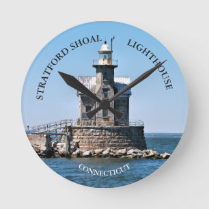 Stratford Shoal Lighthouse CT Round Wall Clock