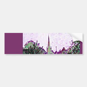Stratford-upon-Avon England Purple Garden jGibney Bumper Sticker