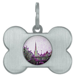 Stratford-upon-Avon England Purple Garden jGibney Pet Name Tag