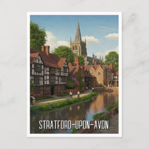 Stratford-Upon-Avon England Travel Postcard
