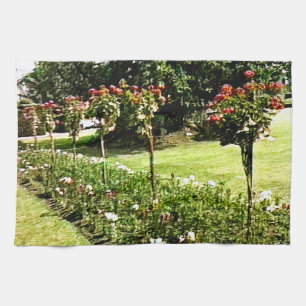 Stratford-upon-Avon Garden Rose snap-29602 jGibney Tea Towel