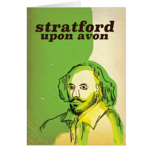 Stratford upon avon old style travel poster