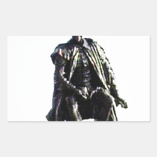 Stratford-upon-Avon Shakespeare Statue jGibney Rectangular Sticker