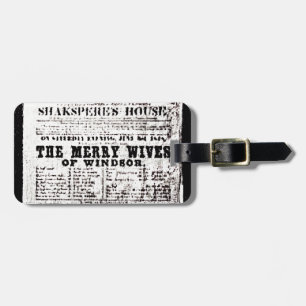 Stratford-upon-Avon Shakespeare's Artifacts3 jGib Luggage Tag
