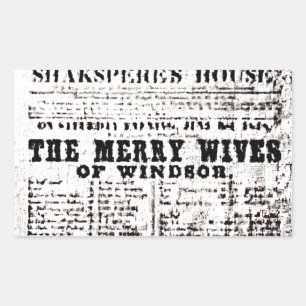 Stratford-upon-Avon Shakespeare's Artifacts3 jGib Rectangular Sticker